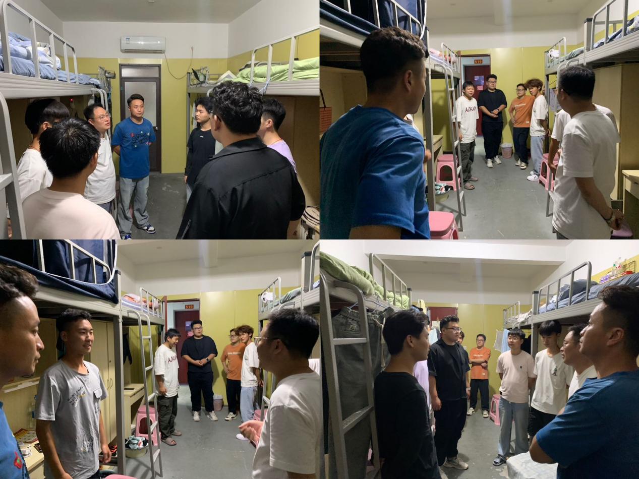 艺术建工系领导与辅导员联合查寝 用行动关怀新生